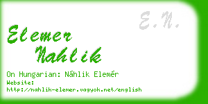 elemer nahlik business card